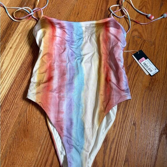 DANNIJO Red and Orange One-Piece Swimsuit with Adjustable Straps - Picture 3 of 5